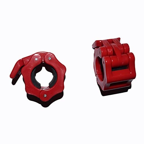 E2shop 1 Inch Locking Olympic Standard Size Diameter Barbell Clamps ABS Locking Collars Clamp for 25mm Barbells and 1'' Barbells