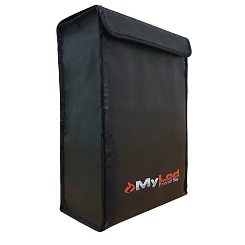 Fireproof and Waterproof Bag by MyLod - Premium Fire Protective Storage for Valuables Cash &amp; Envelope Holder ,Silicone Coated File Pouch, Zipper &amp; Velcro Closure,15x11.5x5 Large Size