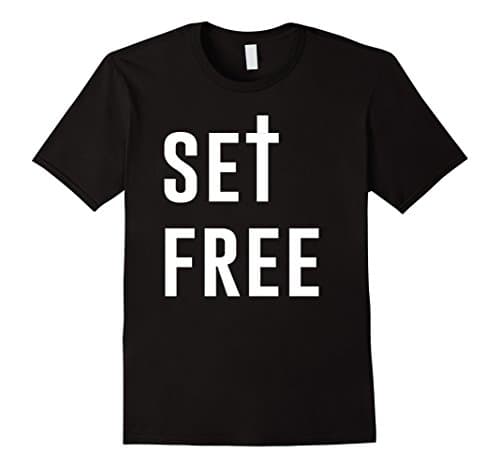 Mens Set Free T-Shirt Medium Black