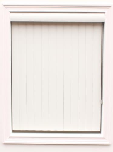 New Age Blinds Curved Vertical Blinds, Center Opening, Inside Mount, 146 by 118-Inch, Polar