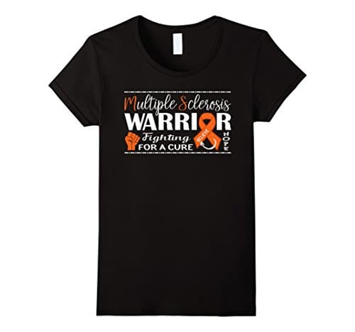 Women's Multiple Sclerosis Warrior T-Shirt - Fight MS Medium Black