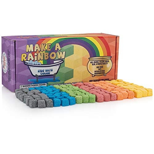 Bath Color Tablets for kids: Mini bath bombs with water color learning for boys and girls. Educational toys for your 3, 4, 5, 6, or 7 year old kid. Great Bath Bombs Gift Set for any age