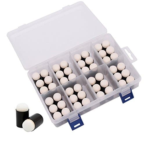 Wisehands Paint Sponge Dauber-Floral Brushes Work with Ink Paint Chalk and More- Easy to Use- for Adults and Children-Color Black and White- Large Pack of 50 pieces