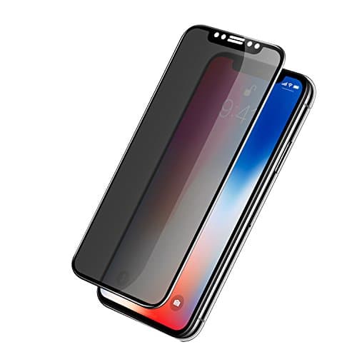 iPhone X Privacy Screen Protector, Newspoint Premium Privacy Anti-Spy Tempered Glass Screen Protector, [Bubble-Free] [Case-Friendly] Screen Protector for Apple iPhone X (Black)