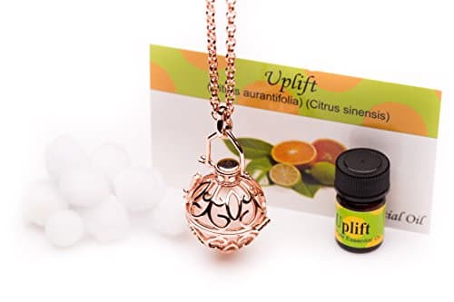 Large Rose Gold Essential Oil Diffuser Necklace