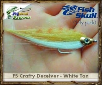 FISH-SKULL CRAFTY DECEIVER WHITE/TAN - Streamer (1-fly)