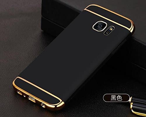 For Samsung Galaxy S7 Case 2017 Design Ballistic Covered Len PC Hard Back Cover Metal Texture Plastic Case Shockproof Matte Phone Scratch-resistant (Black)
