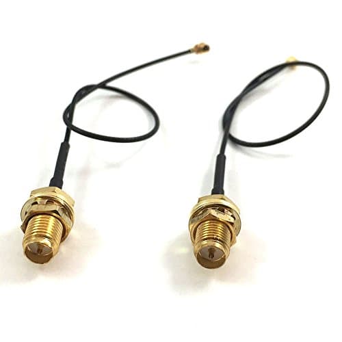 2 x U.fl iPx Mini Pci to SMA Conentcor Pigtail Antenna WiFi Cable 1.13 15cm (rp-SMA Female(Pin))
