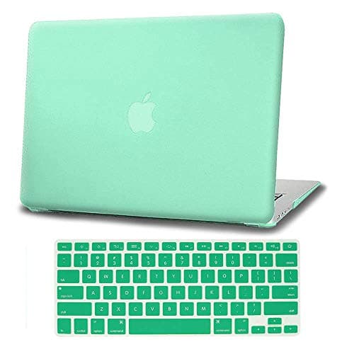 AmaBe for MacBook Air 11 inch/11.6" Case Model: A1370 / A1465,Bundle 2 in 1 Rubberized Hard Shell Cover Case + Silicone Keyboard Cover Skin Green