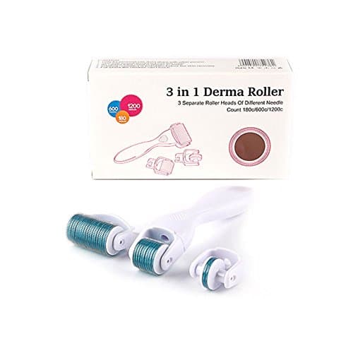 Derma Roller Kit 3 in 1 (0.5mm+1.0mm+1.5mm) for Face, Body, Eyes - Home Use Beauty Tool
