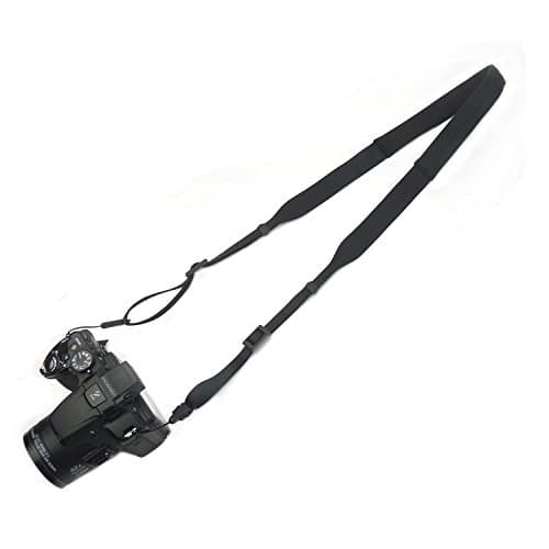 KANJIAN Light weight Camera Strap can be washed Universal Shoulder Neck Belt for All DSLR Camera-Black (Black)