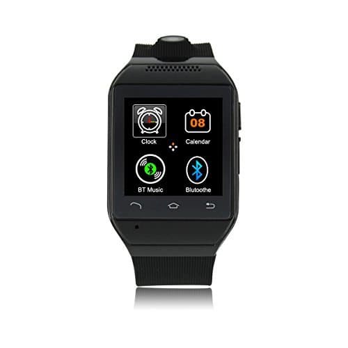 Beyondtek 2014 New Arrival S19 Bluetooth Smart Wristband Watch Phone - 2.0 MP Camera Support SIM Card and Max 8GB TF with FM Radio/Audio player/Alarm-Mainly for Android Samsung S5,S4,S3,S2,Note 3,Note 2 (Black)