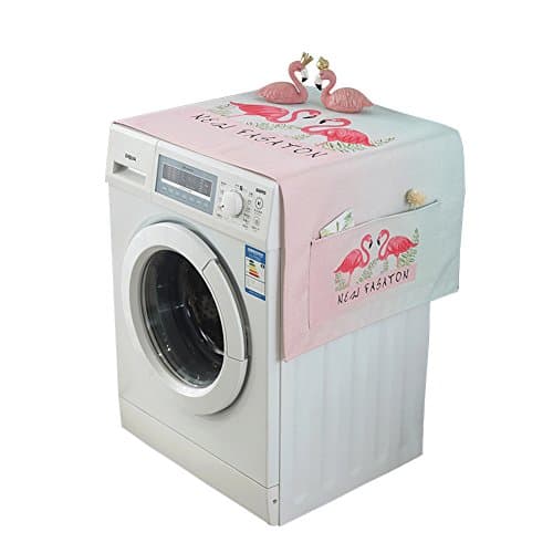 Single-door Fridge Dust Cover Multi-purpose Washing Machine Top Cover Refrigerator Dust Proof Cover 19.68 X 55.11 inch (Pink)