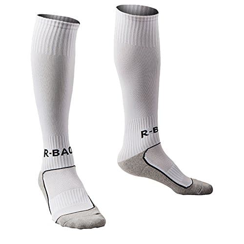 Compression Athletic Socks Knee High Sports Socks Team Athletic Performance Socks for Kids Boys White