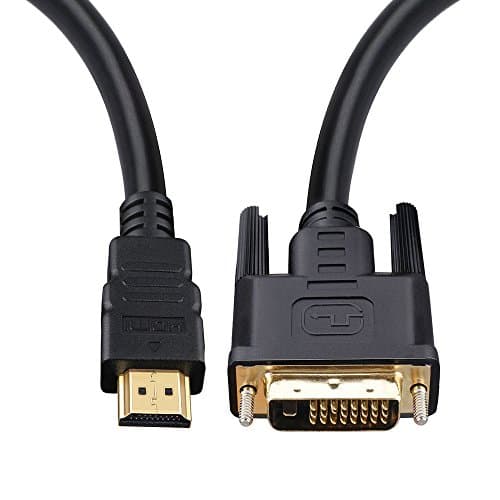 HDMI to DVI Cable, PIWEI 16FT/5M Anti-jamming High Speed Bi-Directional HDMI HDTV to DVI Cable (Black)