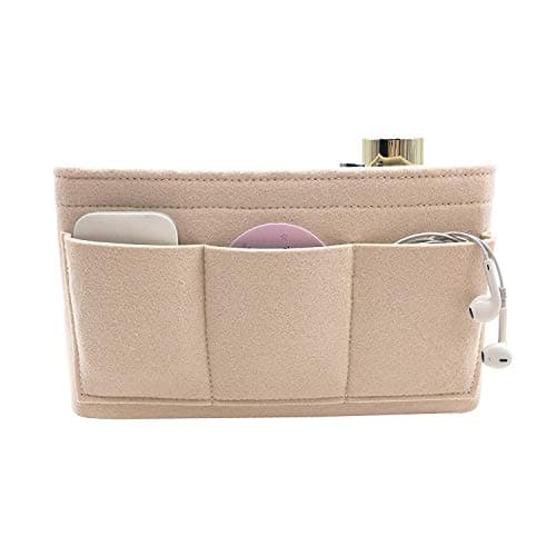 Felt Purse & Bag in Bag Organizer Insert/Multi-Pocket Handbag Shaper-Fit LV Speedy Neverfull Longchamp Tote(7 Colors)