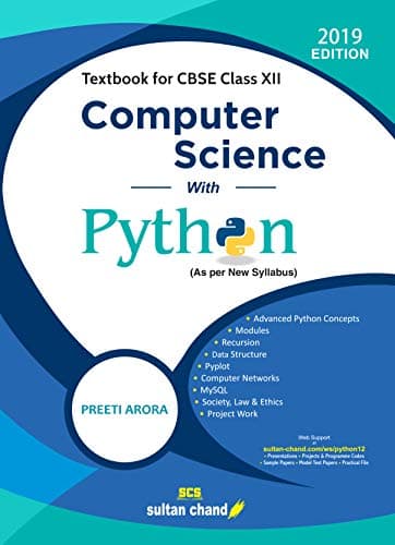 Computer Science With Python: Textbook For Cbse Class 12