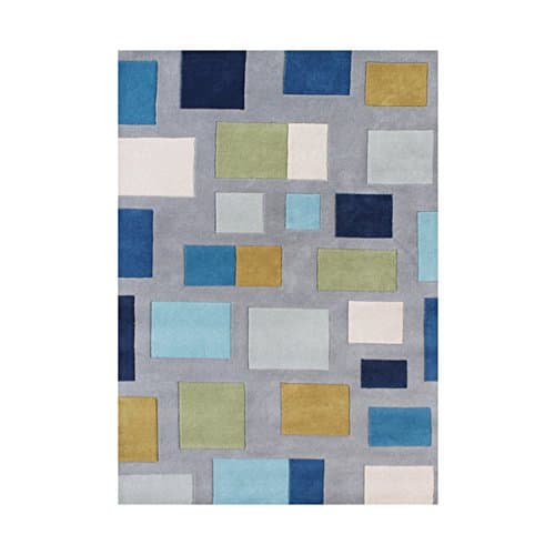 Alliyah Pleasant Patchwork Flint-grey Design Hand-carved Area Rug (5' x 8')