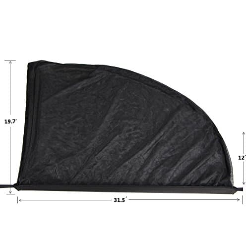 Small Size A class Car Window Curtain Cover Sun Shade Rear Side Window Baby Sun Shade Auto Window Mesh Auto Insect Screen for Arc Window Rims (31.5"x 19.7")