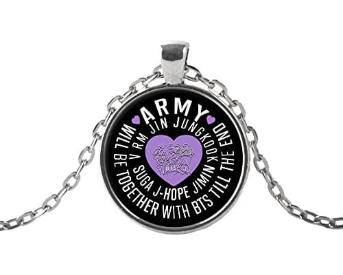 Army will be together with BTS Till The End -18” Adjustable Chain Necklace (Black -V3)