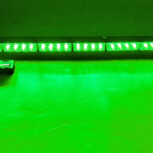 LED Car Light 26inch 24Led Hight Power Emergency Strobe Flash Warning Light Flashing Truck Police Fireman Amber Safe (Green)