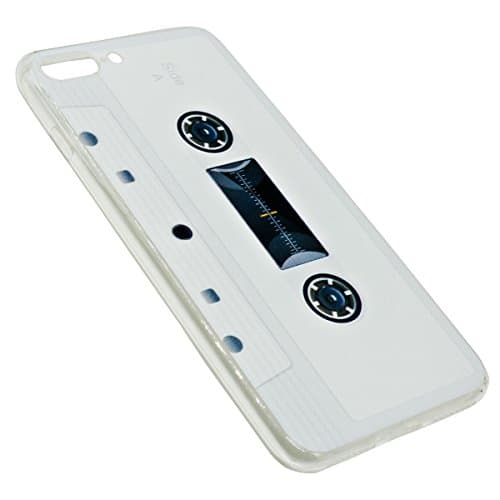 GreatStyler Old Cassette Tape Style Cell Phone Case for iPhone 7 Plus Soft TPU Cell Phone Protective Phone Case Creative Phone Cover Gift Choice (Case White)