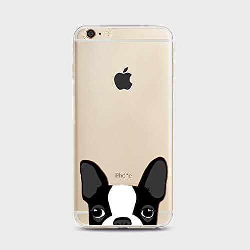 iPhone 7 4.7'' Case - Dog and Cat Series TPU Soft Clear Back Cover Protective Case for iPhone 7