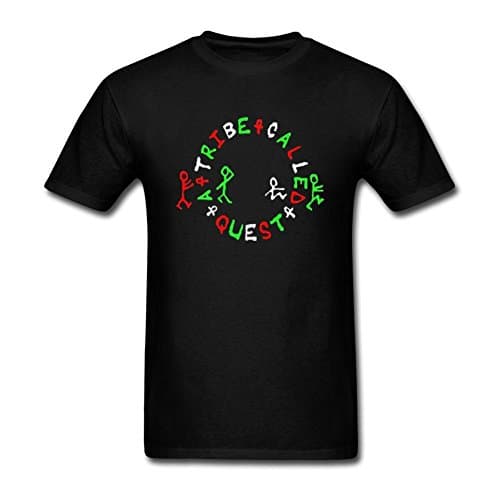 QITO Men A Tribe Called Quest Logo 100% Soft Cotton Tshirts Black XL