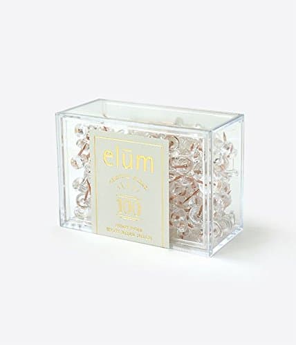 EluM Design Rose Gold and Clear Push Pins