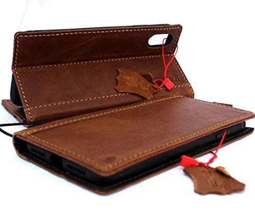 Genuine Leather Case for iPhone Xs max Book Wallet Handmade Cover Luxury Cards Slots Rubber Holder Closure Vintage Classic DavisCase pro xsmax