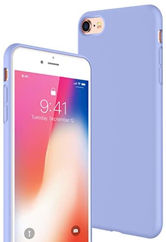 iPhone 7 Silicone Case, iPhone 8 Silicone Case, GearART Silicone Gel Rubber Case Shockproof Heavy Duty Protective Cover Case for Apple iPhone 8 / iPhone 7 [Support Wireless Charging] - Light Blue