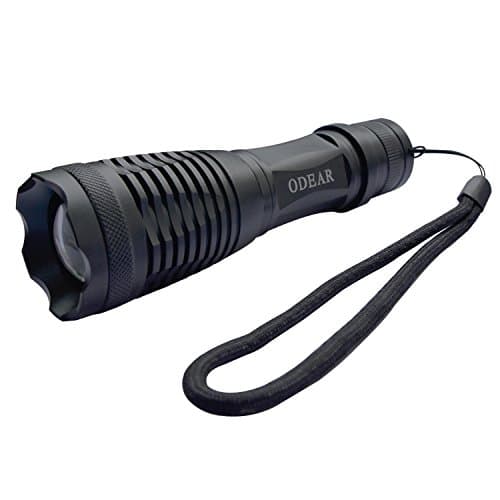 Odear Bright Handheld Zoomable LED Flashlights- Tactical Emergency Nightlight - Waterproof Spotlight For Work, Auto, Camping, Garage - AAA / Battery Powered
