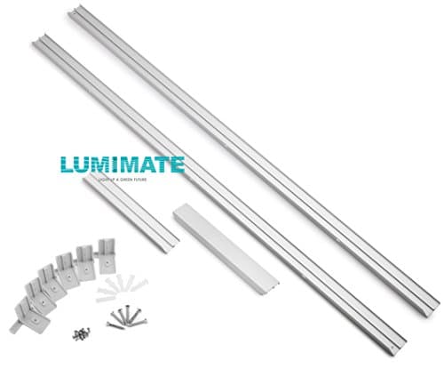 Lumimate Ceiling Mount for 12×48 Inch LED Panel Light fixed on Regular Ceiling