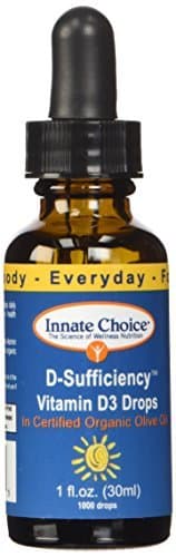 D-Sufficiency Liquid Vitamin D3 1,000 IU Drops, 30ml, 1oz by Innate Choice D-Sufficiency