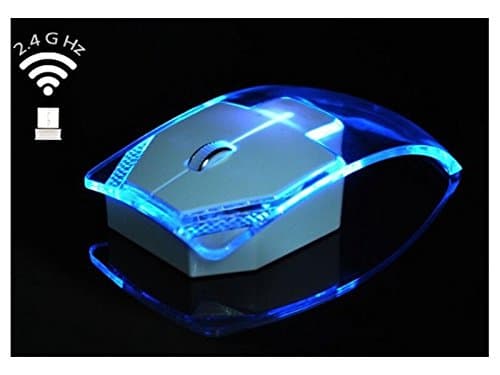 Gaming Mouse LED Colorful Glowing Mouse Wireless Mouse Gaming & Office Laptop PC Mouse Ergonomic Mice (White) Boyfriend Gift