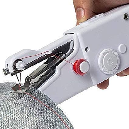 Rexez Electric Mini Lightweight Stitch Handheld Cordless Portable Sewing Machine (White)