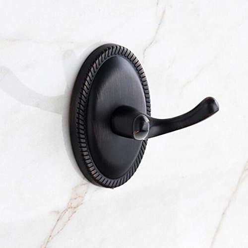 2 Pieces a Pack Oil Rubble Bronze Bath Double Towel Hooks Bathroom Towel Holder BH102