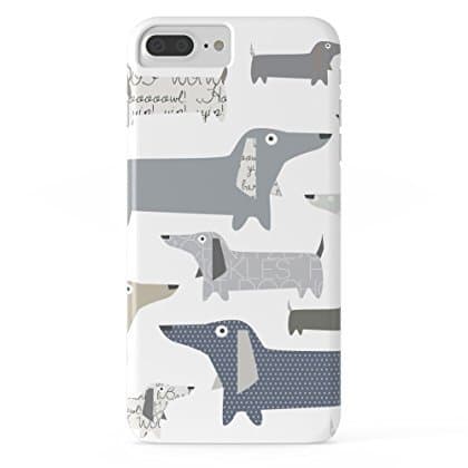 Roses Garden Phone Case Protectivedesign Cell Case Weiner Dog Pattern Slim Case for iPhone 7 Plus