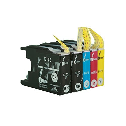 iTinte Compatible Brother Ink LC75 XL 5-Pack (2 Black, 1 Cyan, 1 Magenta, 1 Yellow) for Brother Printer MFC J6510DW J6710DW J6910DW J280W J425W J430w J435W J5910DW J625DW J825DW J835DW
