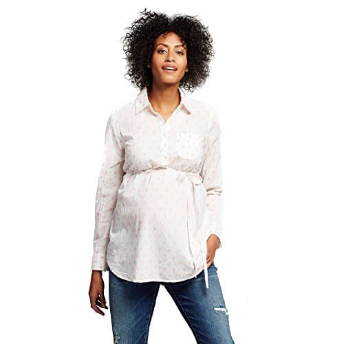 Liz Lange Maternity Long Sleeve Button Blouse (Small)