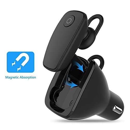 Bluetooth Wireless Stereo An on-Board Headphones ,Prweyn Bluetooth 4.1 Hang Ear Type Headsets + Car Charger In-car Headphone Car Kit Earphone Hands-free Calling For iPhone, ipad, Sumsang ,Tablet