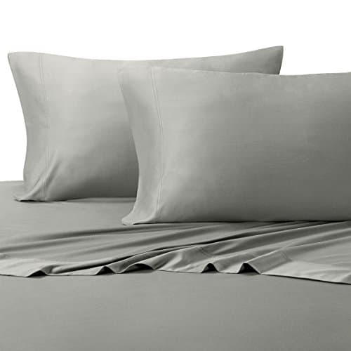 Royal Tradition Viscose from Bamboo Bed Sheets, California King, Solid Grey, Super Soft and Cool 4PC Sheet Set