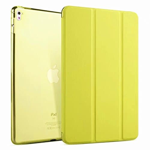 iPad Pro 9.7 Case, Seetru Transparent Back Ultra Slim Light Weight Auto Wake Up &amp; Auto Sleep Smart Stand Cover Tri-fold Protective PU Leather Case for iPad Pro 9.7 inch - Yellow