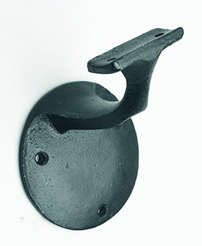 Crown Heritage 3028 Iron Wall Rail Bracket, Satin Black