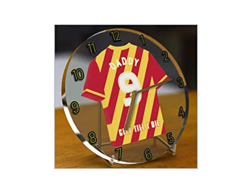 Bradford City - PERSONALISED Acrylic Desk Clock