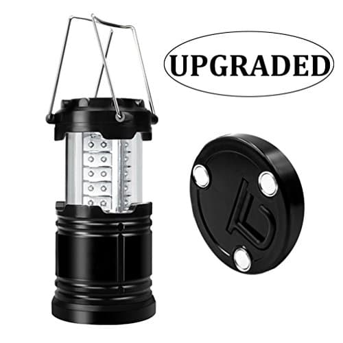 [Upgraded] Portable Outdoor LED Camping Lantern with Magnet Base and Hook, Waterproof Survival Kit for Emergency, Hurricane, Storm, Outage
