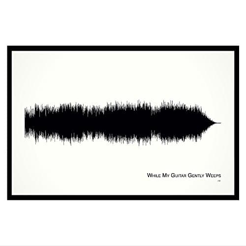While My Guitar Gently Weeps - 11x17 Framed Soundwave print