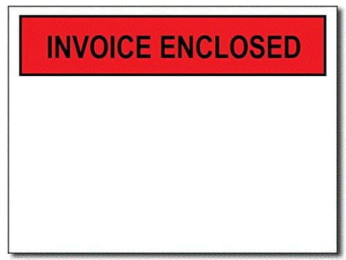 500 - 4.5" x 6" Clear Invoice Enclosed Adhesive Envelope Sleeve 4 1/2" x 6"