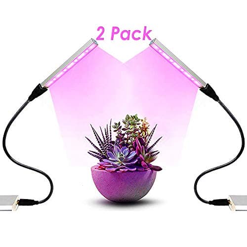 Yitee LED Grow Lights,USB Powered Grow LED Light 5V 3W Red Blue with Flexible Metal USB Cables for Plants Flower Herbs Seeds Seedlings Growing,Greenhouse,Potted Plant,Hydroponic Garden