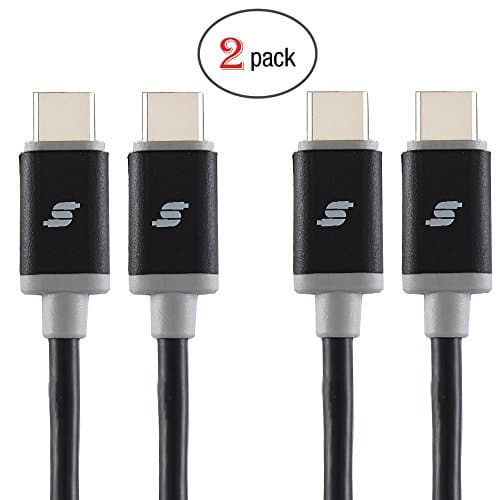 sinseader USB-C to USB-C 2.0 Cable (6.6ft) for USB Type-C Devices Including the new MacBook, ChromeBook Pixel, Nexus 5X, Nexus 6P, Nokia N1 Tablet, OnePlus 2 and More silver(DUCC20-BK-6.6FT2)